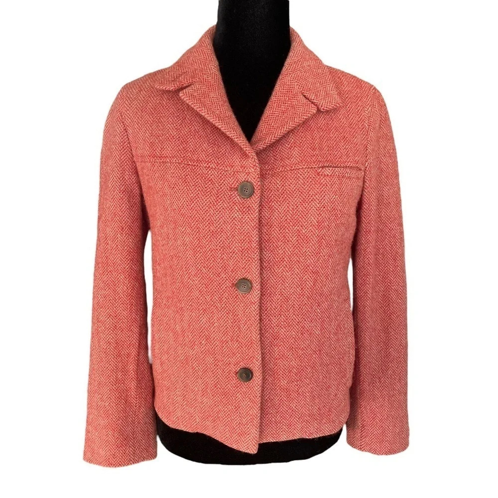 Asprey London Wool Cashmere Blend Jacket Made in Italy Size 4